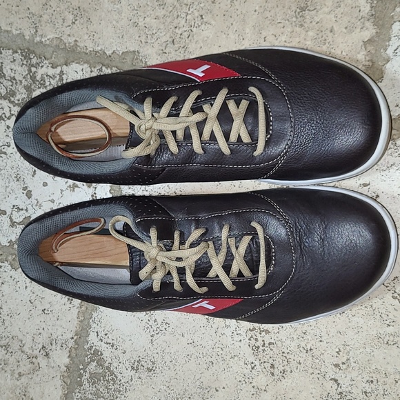 True Linkswear Brown Leather Comfort Golf Shoes Men's Size 12 - Picture 2 of 10